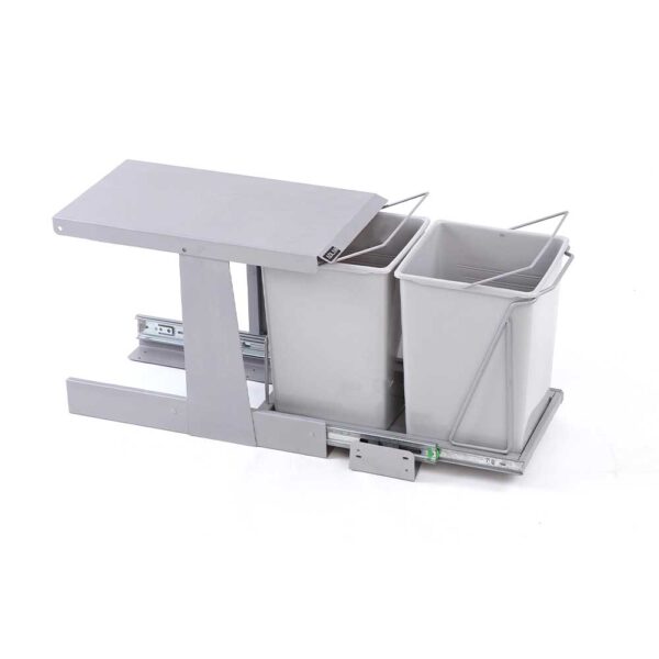 سطل زباله دو مخزنه کوچک درب باز شو آدلان– آکو