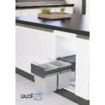 سطل زباله دومخزنه ریلی (24 لیتری) – هایلو/Hihlo - Image 2