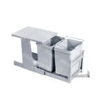 سطل زباله ریلی دو مخزنه متوسط درب باز شو (46 لیتری) – هانا/Hana - Image 2