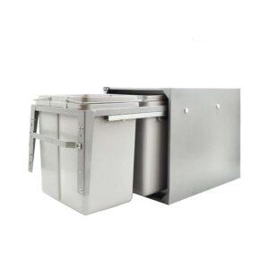 سطل زباله دومخزنه متوسط تمام کاور ریل تاندم آدلان – مایا