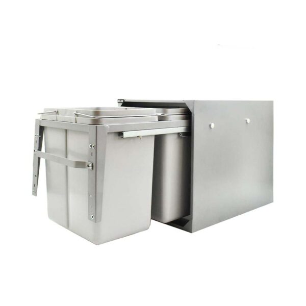 سطل زباله دومخزنه متوسط تمام کاور ریل تاندم آدلان – مایا