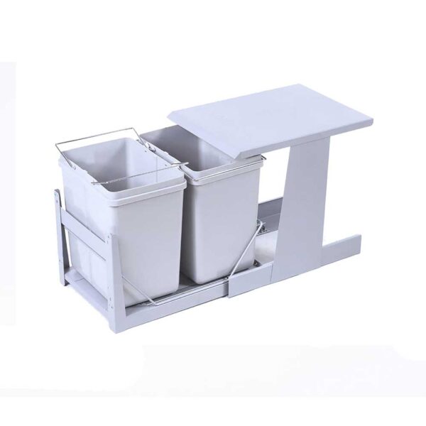 سطل زباله دومخزنه متوسط ریل کف تاندم آدلان – سامینا