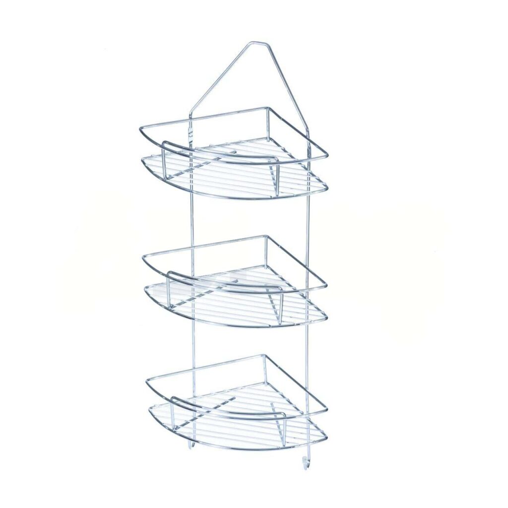 کنج حمام سه طبقه آویز استیل آدلان-آهیل2