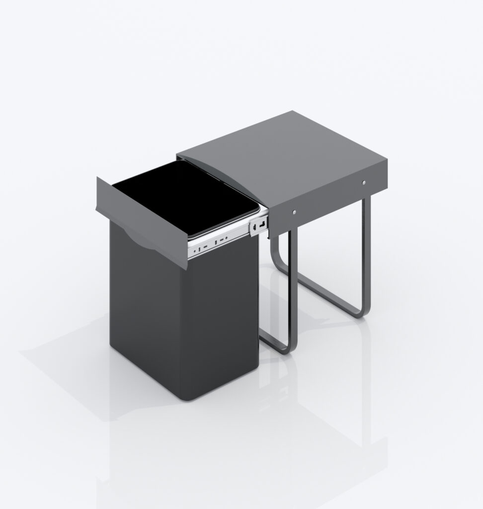 سطل تک مخزن 1 سطل های ریلی داخل کابینت آدلان